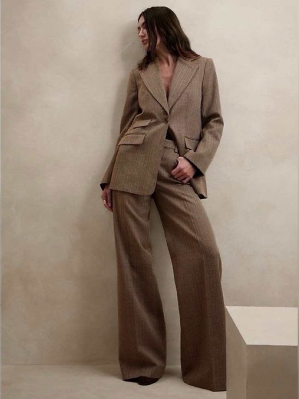 NWT LIDO SCULPTED ITALIAN WOOL BLAZER | DOWNTOWN PLAID | SIZE 10 - Picture 2 of 10
